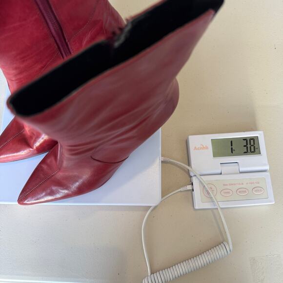 Nine West Womens Ankle Boots Leather Vintage Zip Pointed Toe Y2K 90s Size 9M - Picture 8 of 8